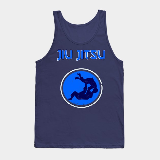 jiu-jitsu jiu jitsu bjj mma blue dot Tank Top by Lomitasu